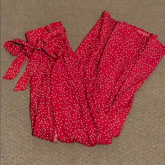 Polka dot slit pants - Picture 1 of 3